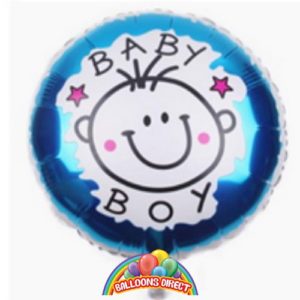 blue baby boy foil balloon
