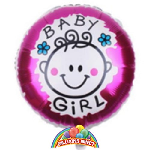 baby girl pink foil balloon