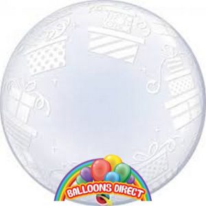 custom 22" presents bubble balloon from balloons direct