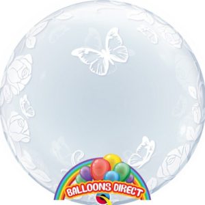 custom 22" buttelflies bubble balloon from balloons direct