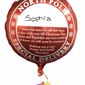 Our Santa Personalised Balloon front BalloonsDirect.ie