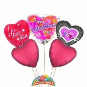 Our Deluxe Valentines balloon bouquet from balloons direct.ie