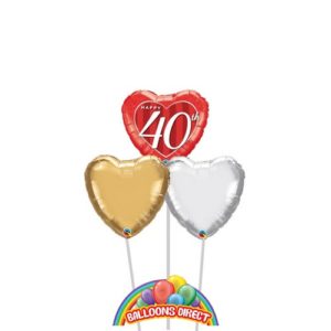 Happy 40th Anniversary Balloons