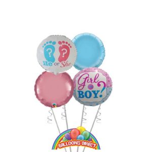 gender reveal premium balloon bouquet