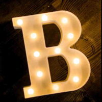 light up letter B